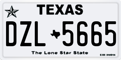 TX license plate DZL5665