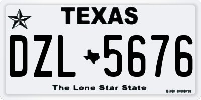 TX license plate DZL5676