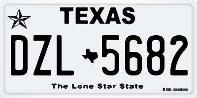 TX license plate DZL5682