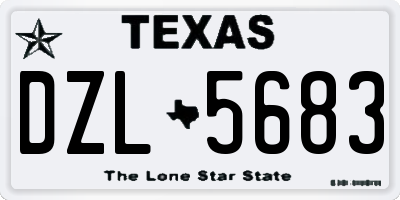 TX license plate DZL5683