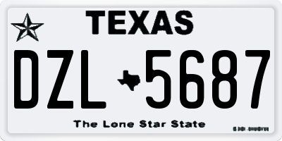 TX license plate DZL5687