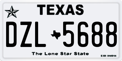 TX license plate DZL5688
