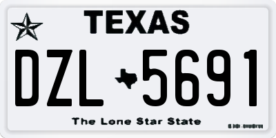 TX license plate DZL5691