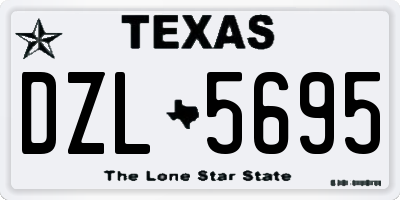 TX license plate DZL5695