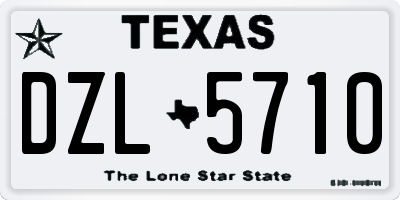 TX license plate DZL5710
