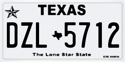 TX license plate DZL5712