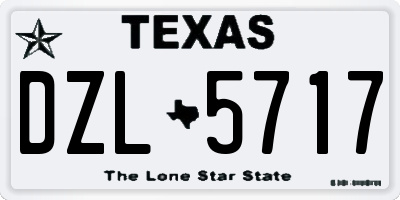 TX license plate DZL5717