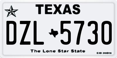 TX license plate DZL5730