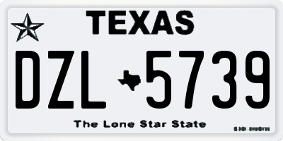 TX license plate DZL5739