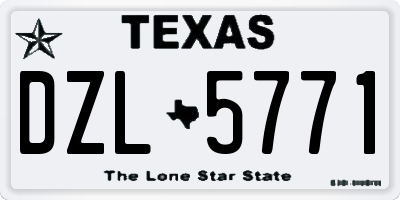 TX license plate DZL5771