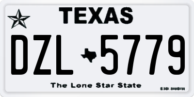 TX license plate DZL5779