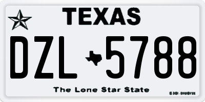 TX license plate DZL5788