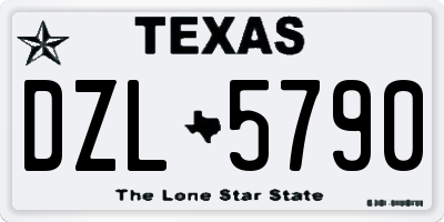 TX license plate DZL5790