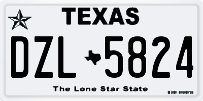TX license plate DZL5824