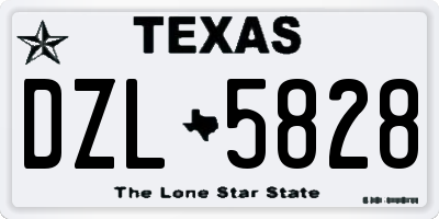 TX license plate DZL5828