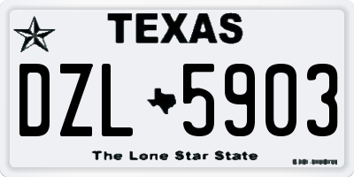 TX license plate DZL5903