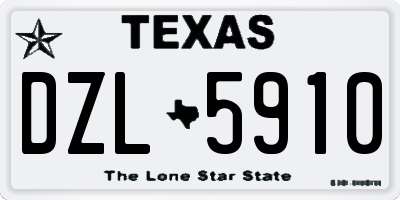 TX license plate DZL5910