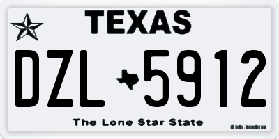 TX license plate DZL5912