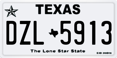 TX license plate DZL5913
