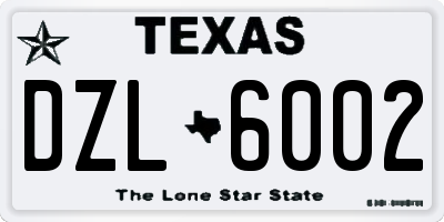 TX license plate DZL6002