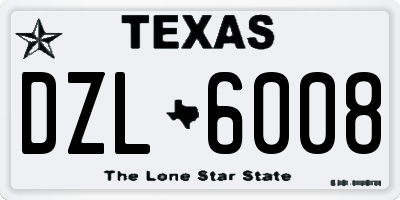 TX license plate DZL6008