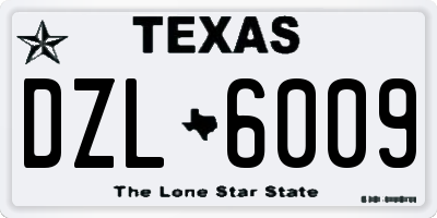 TX license plate DZL6009