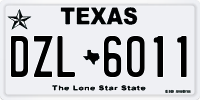 TX license plate DZL6011