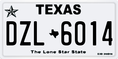 TX license plate DZL6014