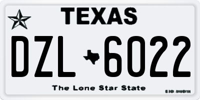 TX license plate DZL6022