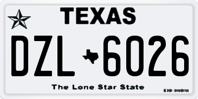 TX license plate DZL6026