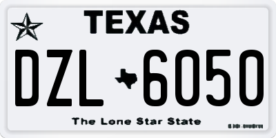 TX license plate DZL6050