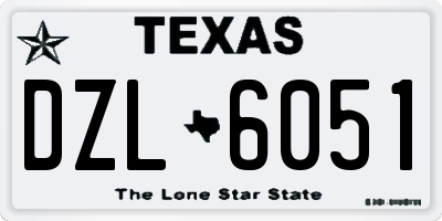 TX license plate DZL6051