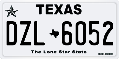 TX license plate DZL6052