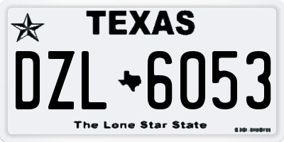 TX license plate DZL6053