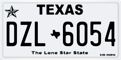 TX license plate DZL6054