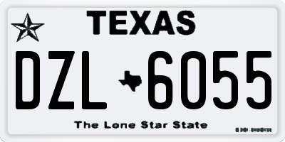 TX license plate DZL6055