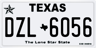 TX license plate DZL6056