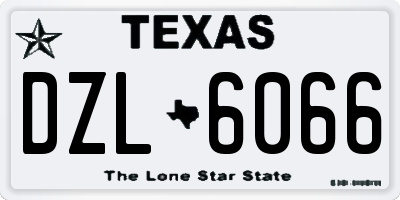 TX license plate DZL6066