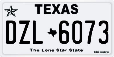 TX license plate DZL6073