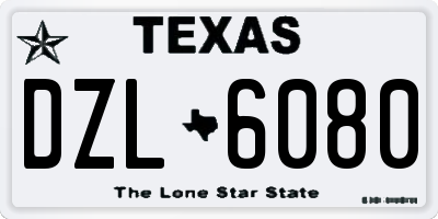 TX license plate DZL6080