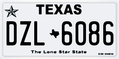 TX license plate DZL6086