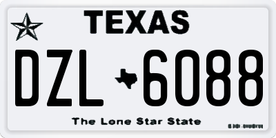 TX license plate DZL6088