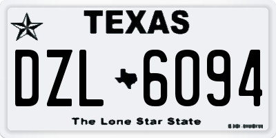 TX license plate DZL6094