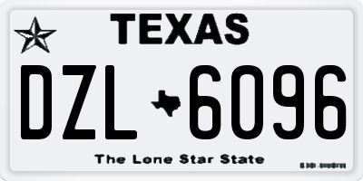 TX license plate DZL6096