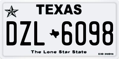 TX license plate DZL6098