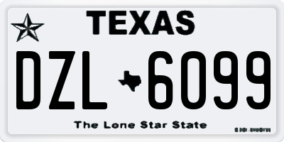 TX license plate DZL6099