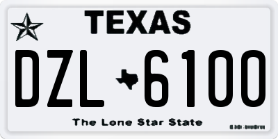 TX license plate DZL6100
