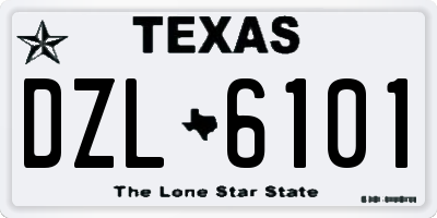 TX license plate DZL6101