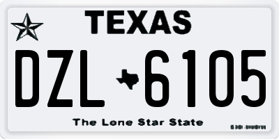 TX license plate DZL6105