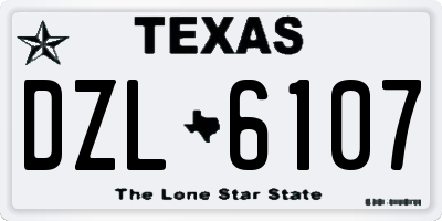 TX license plate DZL6107